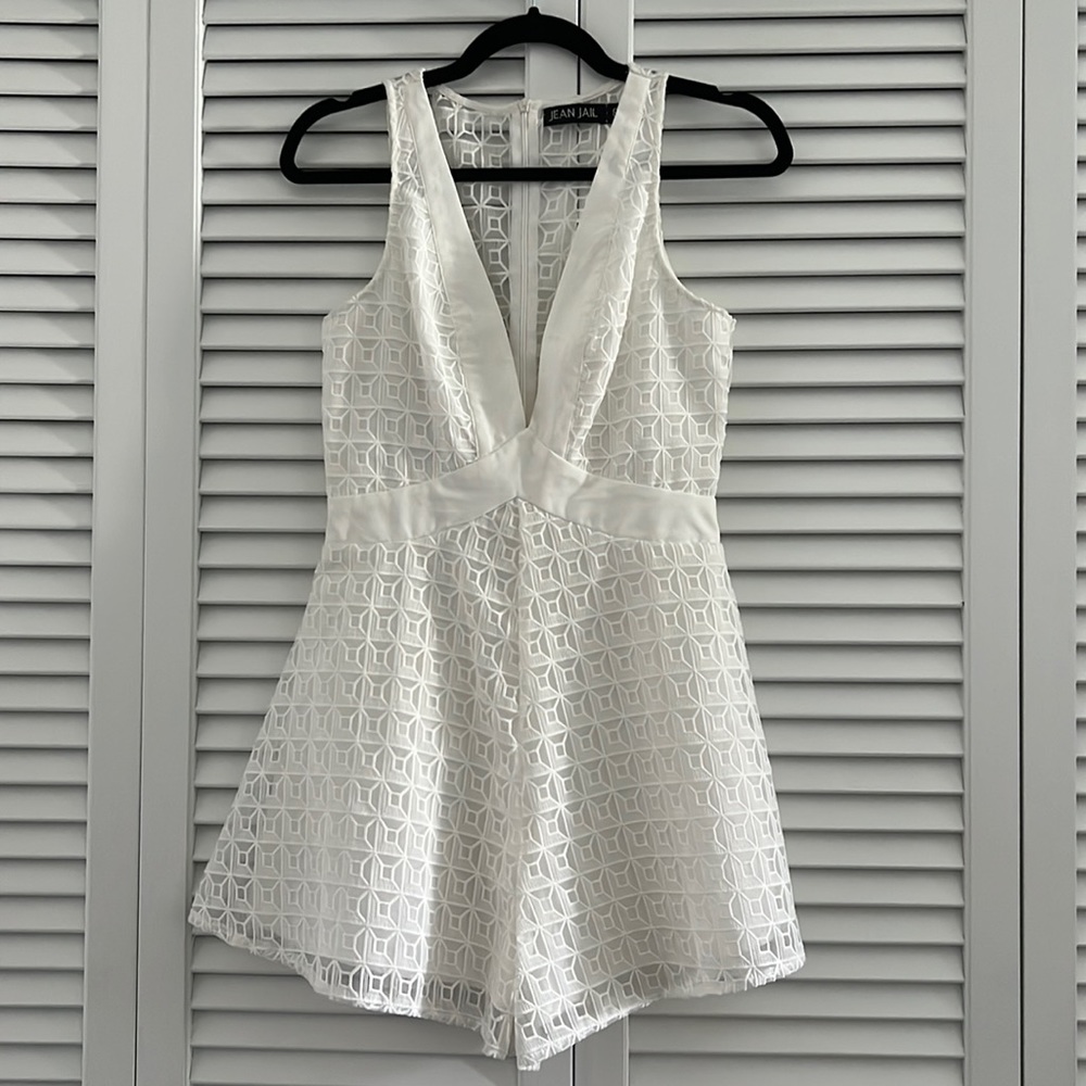White romper dress